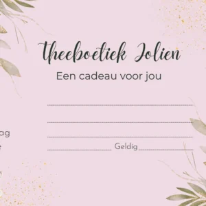 Digitale cadeaubon Theeboetiek Jolien